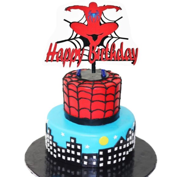 Happy Birthday 3D Layered Inspired by Spiderman - Picture 1 of 3